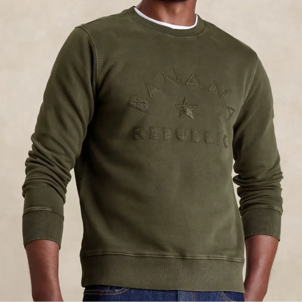 NWOT BR Factory Logo Garment Dyed Sweatshirt